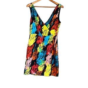 3 for $30! Jack colourful deep v sleeveless dress